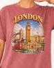 London Travel T-Shirt and Kids Tshirt, Vintage London Graphic Tee, Comfort Colors Shirt and Kids Tshirt