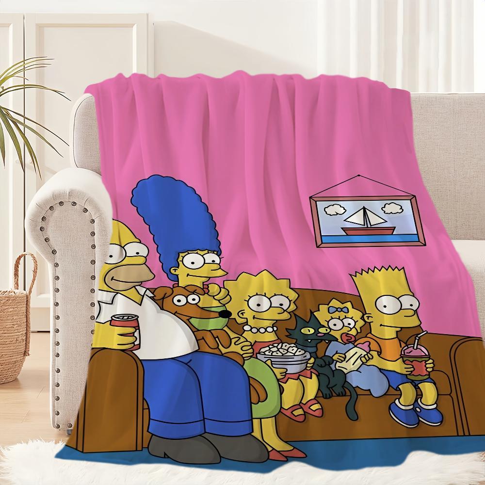 Смешное Мультяшное Одеяло The S-Simpsonss Одеяло для Дивана Дивана Путешествий Дома Пешего Туризма Пикника Постельное Белье Фланелевое Одеяло подарок на день рождения