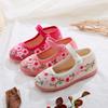 Детская мягкая вышитая обувь: Этнический стиль ханьфу для танцевального представления для малышей