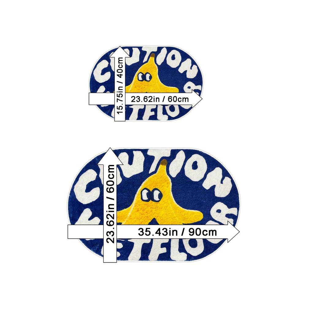 Коврик для ванной с рисунком банана, нескользящий, впитывающий, для входа в ванную комнату, гостиную