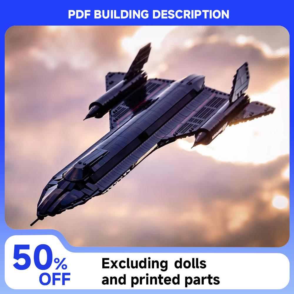 MOC Черная птица SR-71 Разведывательный самолет Модель Строительные блоки DIY Сборка Истребитель Детская игрушка Подарок мальчику на праздник