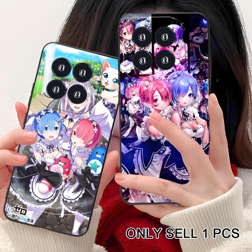 ReZero Rem Ram Matte TPU Mobile Phone Case for Xiaomi 15 14 13 12 Mi 11 T Ultra Lite Pro S X 5G Colorful Printing Cover