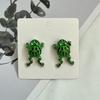 1 Pair Personality Funny Frog Shape Stud Earrings Exaggerated Cute Cartoon Creative Ear Studs Fashion Jewelry Gift