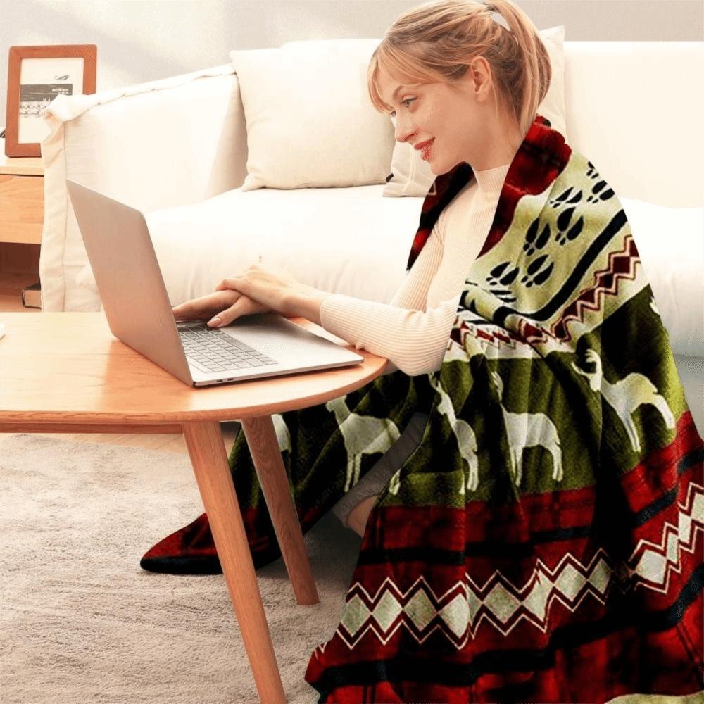 Рождественский плед 10x110см Теплый Мягкий Снежинка Рождественские Пледы Удобный Дышащий Рождественский Флисовый Плед Зимний Сезон