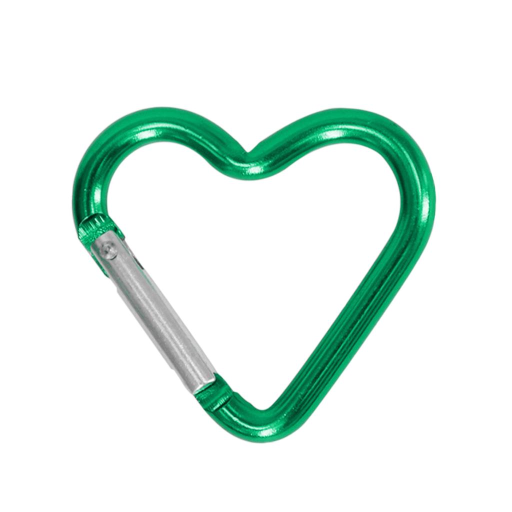 Heart Shaped Carabiner Clip Aluminum Alloy Keychain Clip Spring Snap Hook Camping Backpack Clips Heavy Duty Carabiners