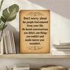 1PC Tin Sign Do Not Worry About The People God Removed - Motivational Quote for Living Room/Office, 8x12 Inches / 20x30 Cm