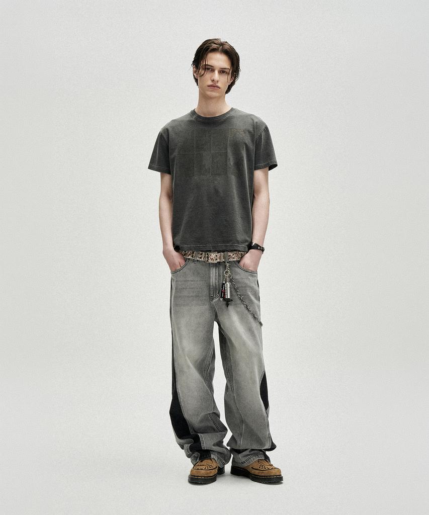 NOT4NERD Хлопковые футболки Regular Fit с принтом 'Соборный отпечаток' - Угольный