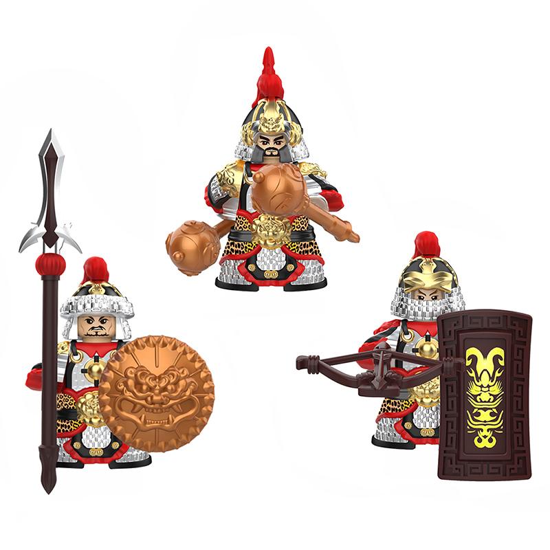 11 шт. Древнекитайский герой Юэ Фэй генерал военные доспехи солдат фигурки строительный блок меч шлем DIY кирпичная игрушка