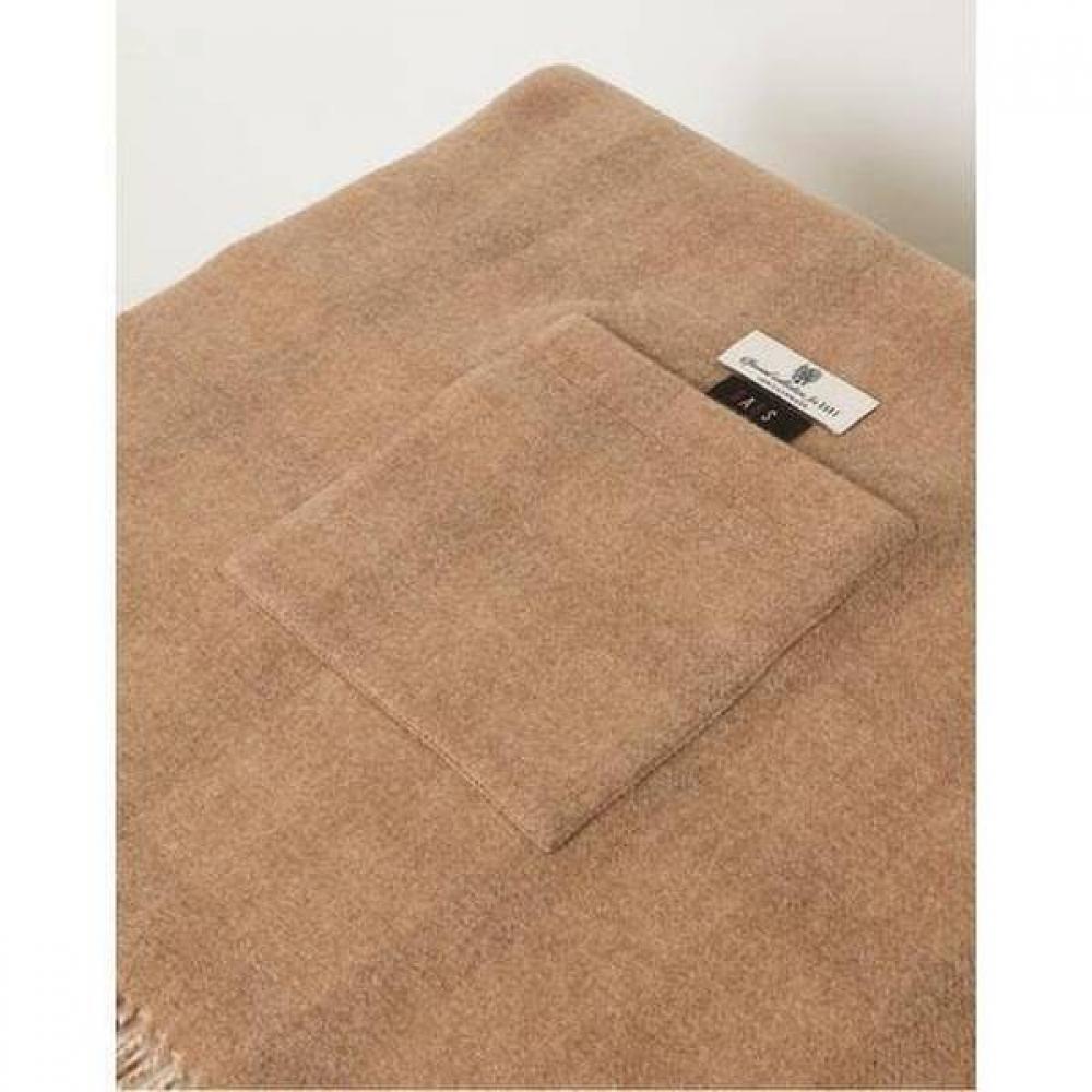 Daks Cashmere 100 Brown Check Reversible Shawl Scarf Dbmu5f833w2