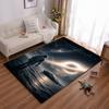 Astronaut and Space Scene with Black Hole Rug Non-slip rug suitable for living room and bedroom sofas.