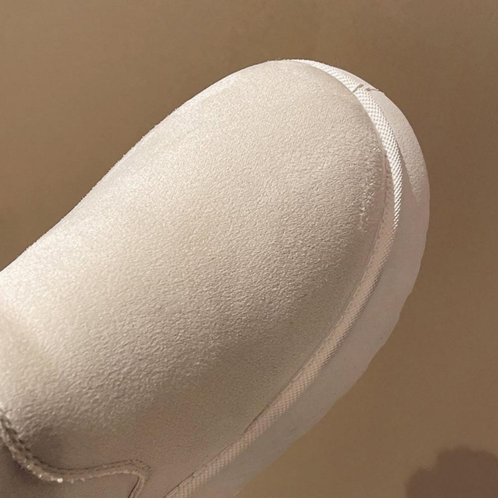 Женские ботильоны Зима Новые женские зимние теплые хлопковые ботинки на толстой подошве с бархатной круглой носочной частью