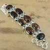 Gift For Women Chain Adjustable Bracelet 925 Silver Natural Petrified Wood