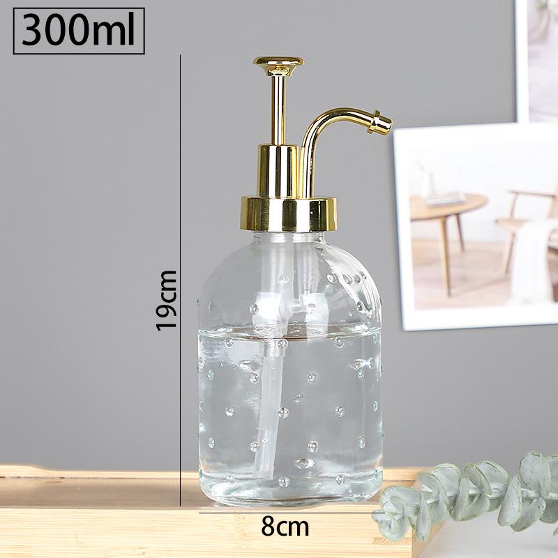 Стеклянный дозатор для мыла, дозатор для шампуня и геля для ванной комнаты, прозрачный сменный флакон, контейнер для лосьона, бутылка с пресс-насосом