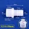 10pcs/lot PE Pagoda Direct Connector G1/2" 3/4" Male Thread To 4~25mm Barb Joints Aquarium Adapter Air Pump Tube Connector Micro Irrigation Hose Joint