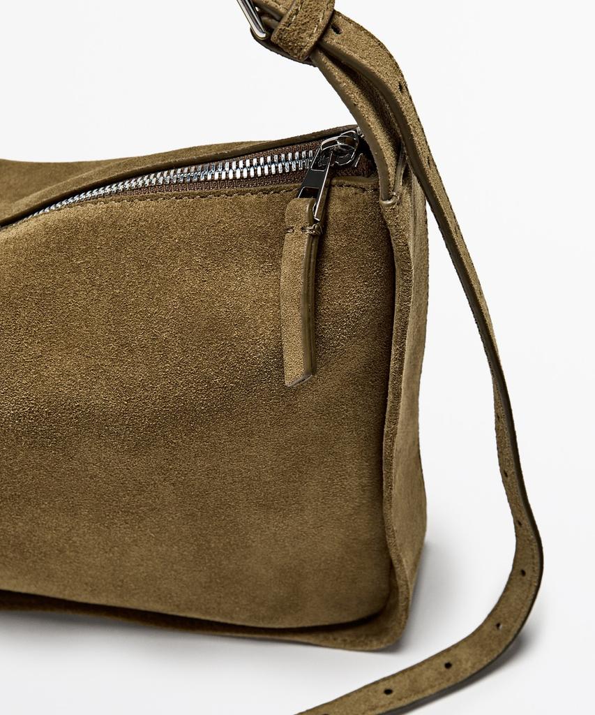 Massimo Dutti Split Suede Leather Crossbody Bag