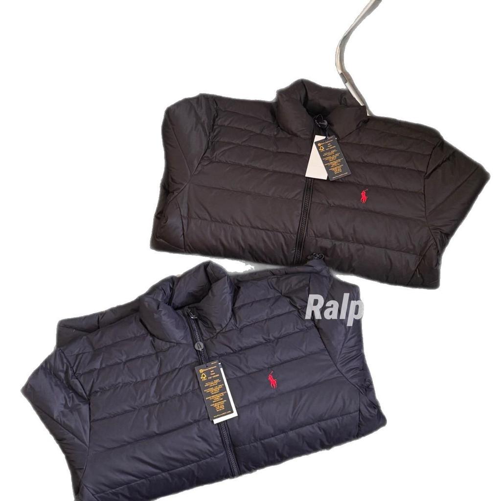 Cross RL Small Horse Embroidery British Style Business Casual Stand Collar Windproof Waterproof Ribbed Down Jacket