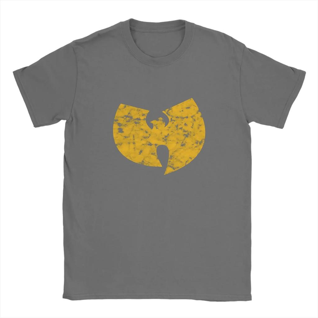Wu Tang Clan Ретро Желтая Стиранная Графическая Футболка Old School Уличная Одежда Повседневный Топ Футболки