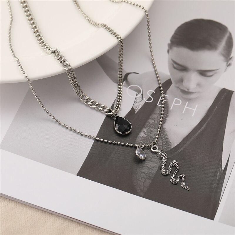 17KM Серебряное ожерелье в форме сердца для женщин и мужчин, готические геометрические бусины, цепочка, ожерелья, Y2K, стильные ювелирные изделия, подарки