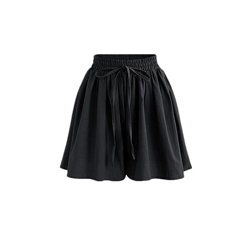 Женские брюки, широкие брюки, летние, повседневные, больших размеров, свободные, однотонные, с эластичной резинкой на талии, шифоновые шорты