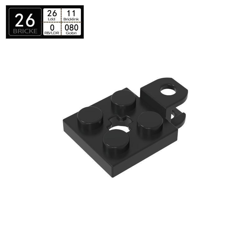 BRICKE 2x2 Ball Joint Base Plate, Compatible with LEGO 63082, DIY MOC Building Blocks