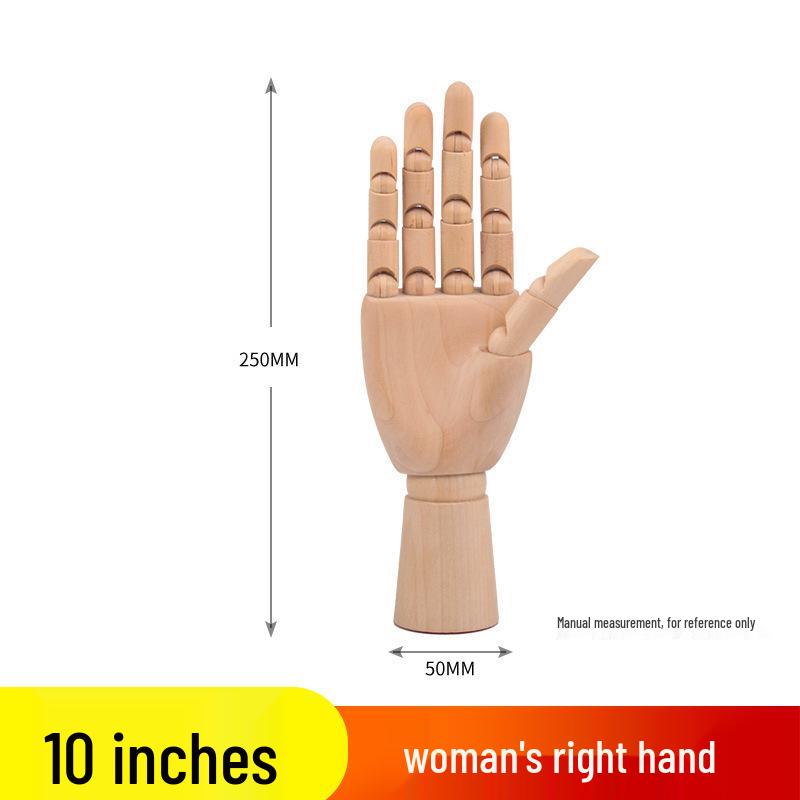 12" Flexible Wooden Mannequin for Art Drawing - Movable Jointed Hand Puppet Model