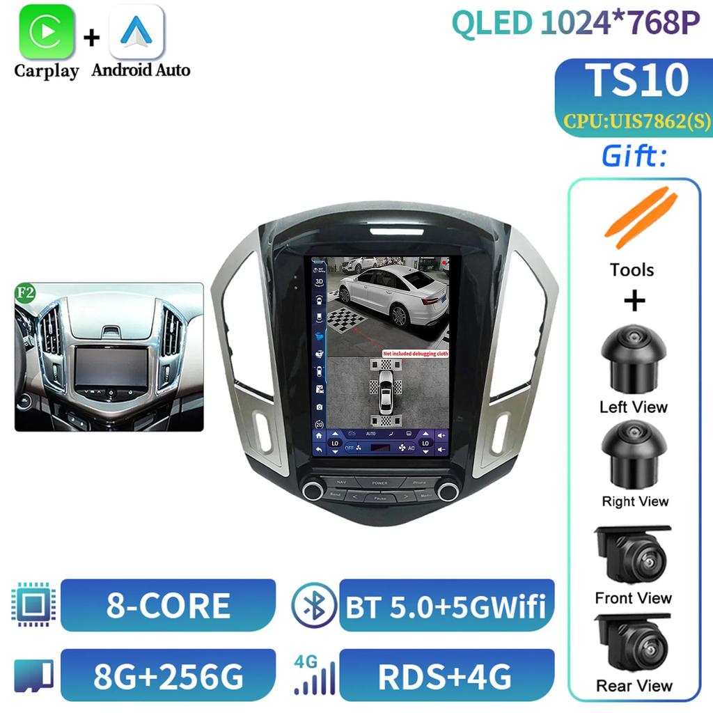 9,7-дюймовый Android 14 для Chevrolet Cruze 2013-2016 Радио Стерео Мультимедиа GPS Навигация Мультимедиа Автомобиль Android Carplay Экран GP