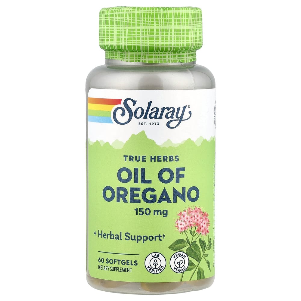 Solaray Oregano Oil 150 mg, 60 Vegetarian Softgels