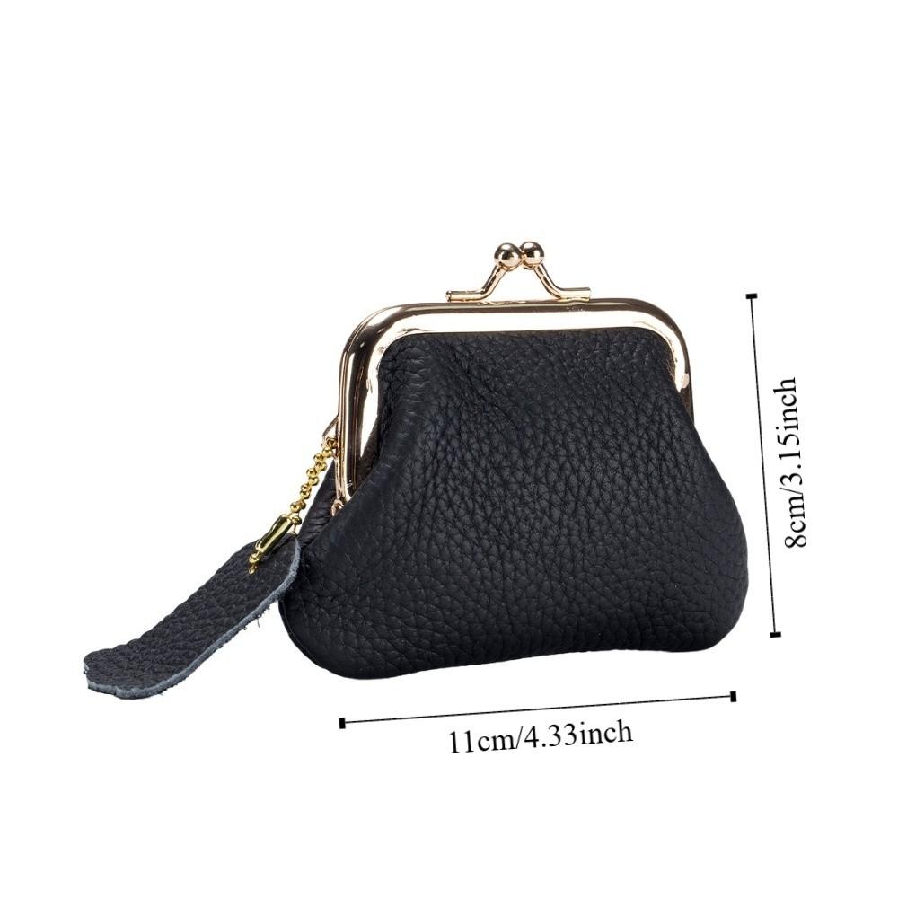 Кошелек из коровьей кожи с застежкой-фермуаром, кожаный, для ключей/помад/наушников, маленькая сумка для мелочей, мини-кошелек для монет, женский