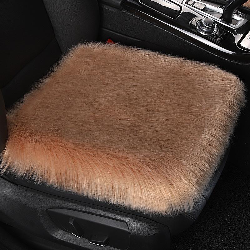 1Pc Universal Winter Wool Plush Car Seat Covers Thick Warm Long Pile Auto Seat Covers Soft Car Interior Accessories for Winter
