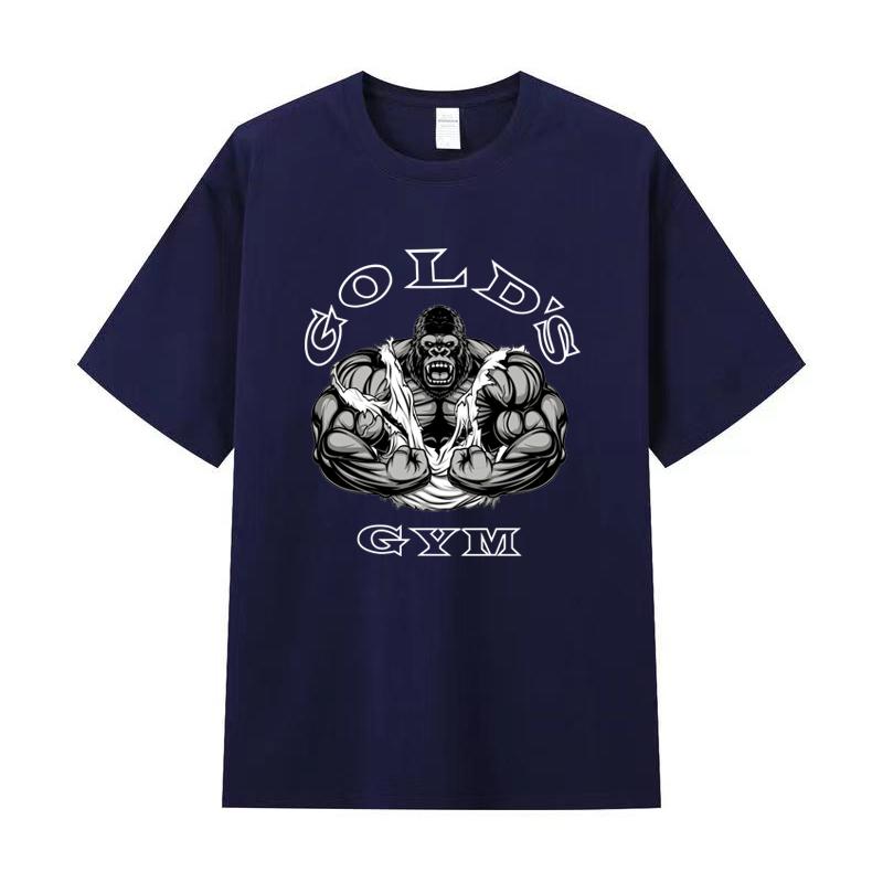 Летняя мужская футболка высокого качества из хлопка с короткими рукавами и принтом, женская футболка, модная спортивная рубашка, повседневный топ для бега