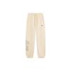 Li Ning Sports Trend Series Letter Embroidery Drawstring Cuffed Sweatpants Women Sweatpants Off-White AKLS634-1