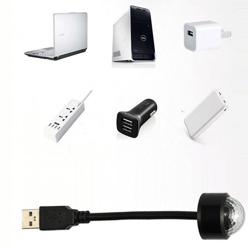 USB Magic Ball Проекционный свет звездного неба Интересный USB-светильник на крышу автомобиля Вращающийся диско-шар DJ Party Light RGB LED Сценический свет