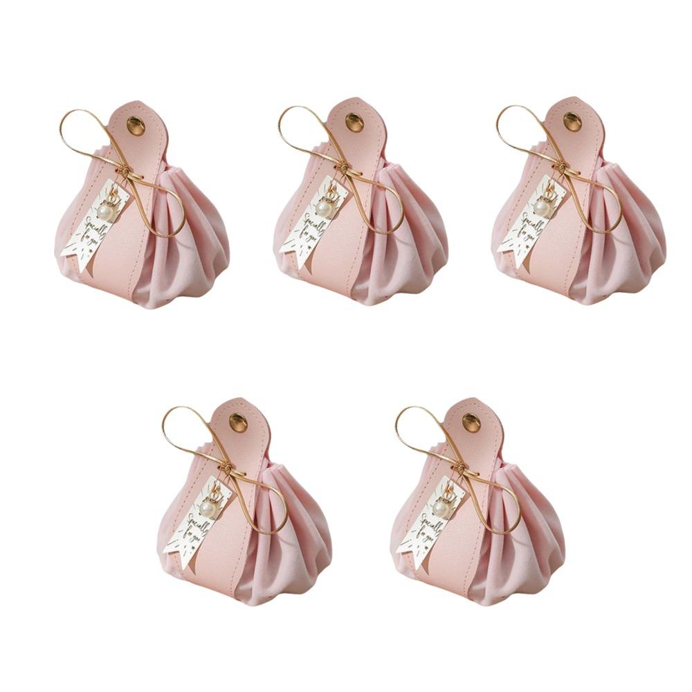 Pu Leather candy bags With Pearls Gift Party Candy Box Creative Gift Flannel Bag For Wedding
