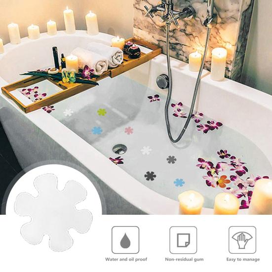 20 шт., нескользящие наклейки для ванной комнаты, кухни, красочные цветочные прозрачные наклейки для безопасности, ванны для ванной, водонепроницаемые клейкие наклейки PEVA