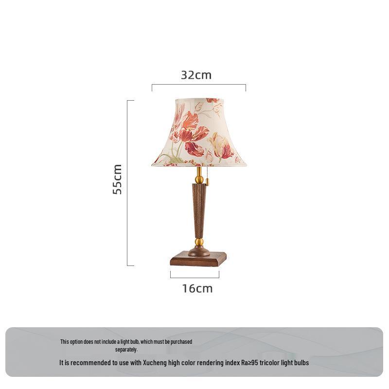 Роскошная французская лампа середины века в стиле ваби-саби: Ретро вышитый настольный светильник для гостиной или спальни