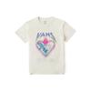 Vans Heart Letter Print Round Neck Pullover Short Sleeve T-Shirt Women Tops Off-White VN000KPEFS8