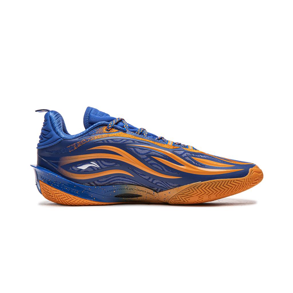 Баскетбольные кроссовки Li Ning Wade 808 5Ultra V2 Мужские Низкие Сине-Оранжевые ABAV045-5