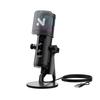 Конденсаторный микрофон NearStream AM35U, USB игровой микрофон, ПК микрофон, Суперкардиоидная диаграмма направленности, RGB подсветка, Проводной, 3,5 мм разъем для наушников,