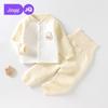 Jingqi Baby Осенне-зимний теплый стеганый хлопковый комплект нижнего белья из двух предметов для мальчиков и девочек