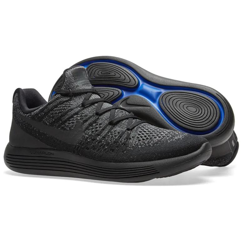 Nike Lunar Epic Low Flyknit 2 Черный Темно-серый 863779-004