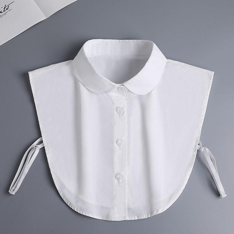 Fashion White Fake Collar Women Detachable Collars Black Woman False Collar Lace Removable Half Shirts Tie Top Collars Decor