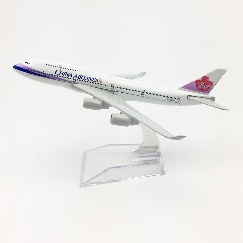 Симулятор B747 CHINA Airlines 1:Модель самолета в масштабе 400, 16 см, из сплава металла, самолет, украшение для рабочего стола, витрина