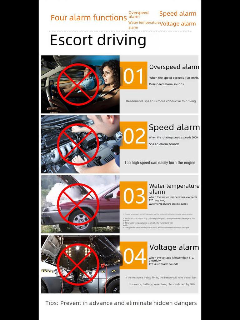 Проекционный дисплей автомобиля A900: Скорость, температура воды, монитор напряжения