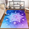 Mandala Design Carpet in Blue and Purple Gradient with Starry Pattern Suitable for use as an anti-slip for living room bedroom sofas