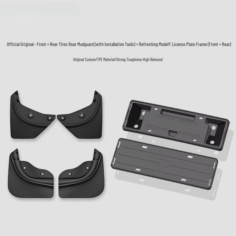 Держатель номерного знака Tesla Model Y/3 - Синяя плавающая основа для защиты рамки