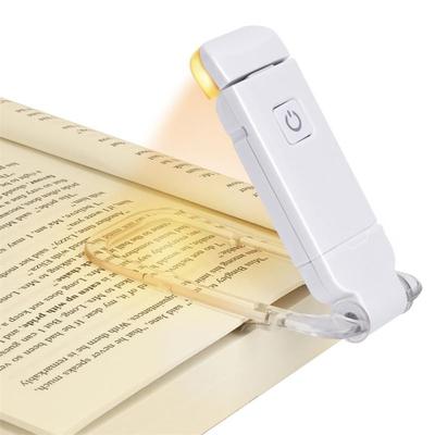 Новый! Светодиодный светильник для книги, USB перезаряжаемый портативный светильник с регулируемой яркостью 3, зажим для чтения, подарок для книги