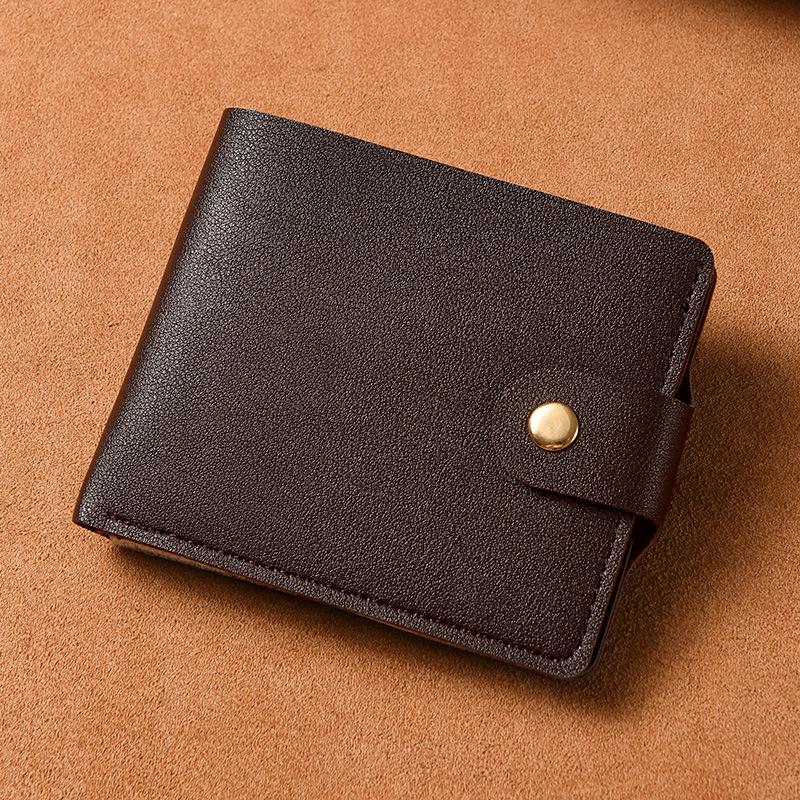 Wallet Women's Short Multifunctional Simple Thin Buckle Folding Wallet Men's Mini Small Change Bag Silver Bag Ticket Clip