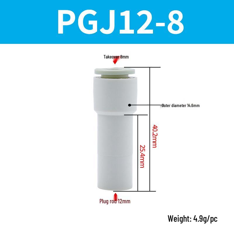 Elbow Pipe Plug Reducer Bush PGJ6-4 8-6 12-6 16-10 Blue-Black-White Male-Female