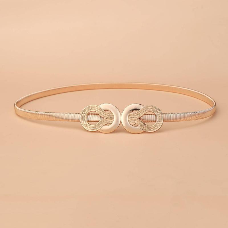 Female Chain Waist Belt Gold Adjustable Desinger Belts For Women Luxury Brand Punk Dress Elastic Waistband