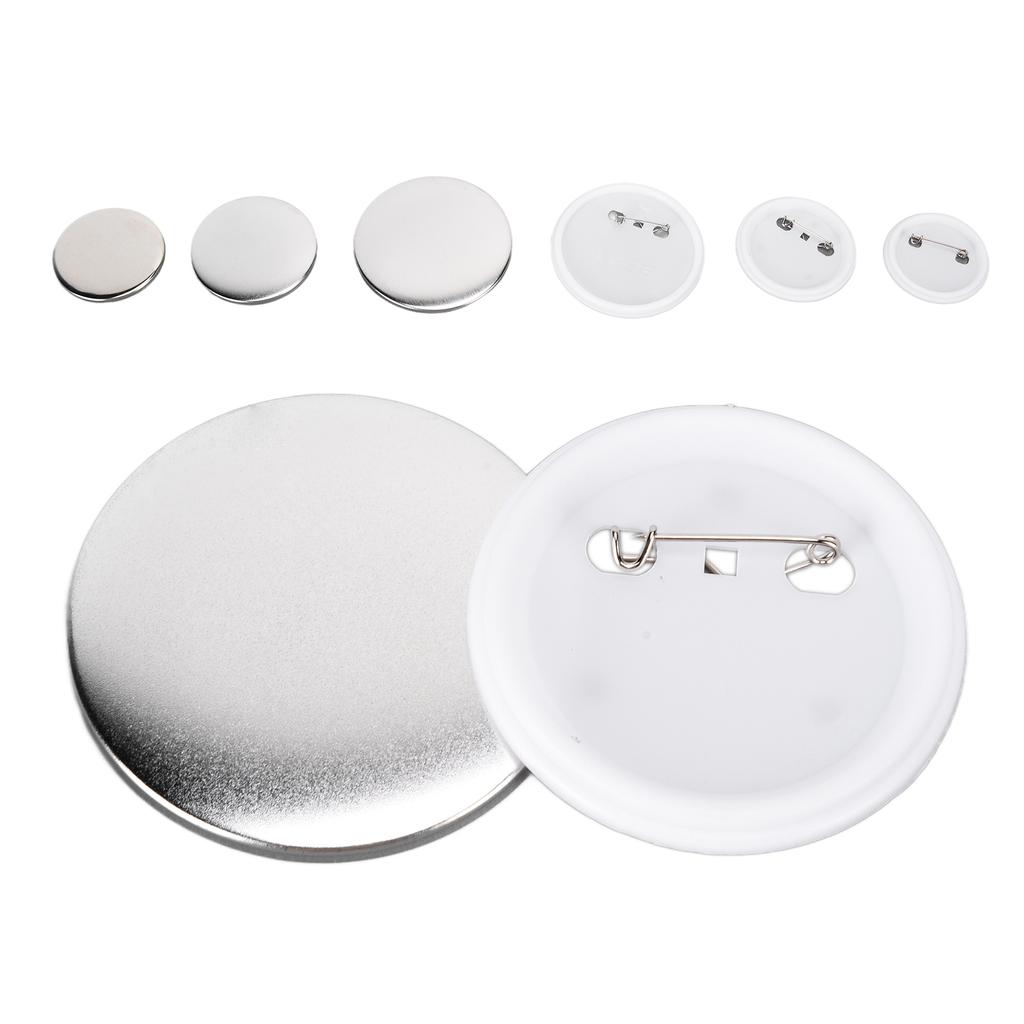 100Pcs Badge Back Cover Tinplate Plastic Base Avoid Rust Firm DIY Badge Tool for Christmas Birthday